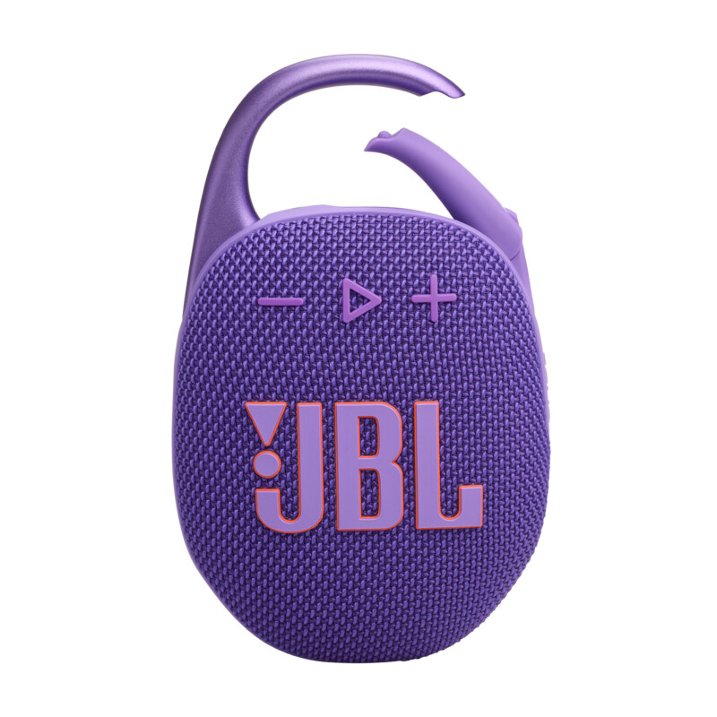 JBL Clip5 Bluetooth Lautsprecher mit Karabinerhaken lila