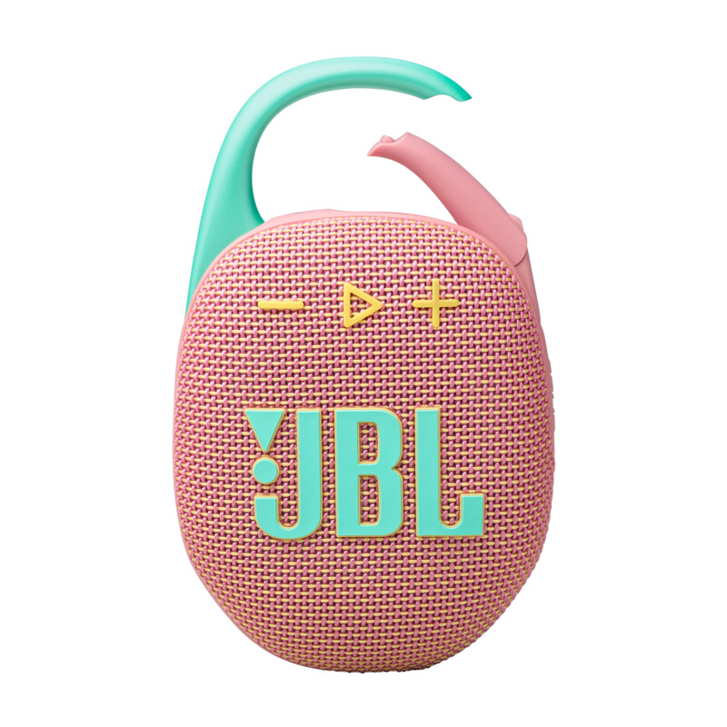JBL Clip5 Bluetooth Lautsprecher mit Karabinerhaken pink
